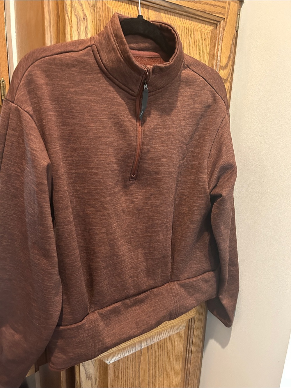 Athleta Women’s Zip-Up Sweater in Maroon